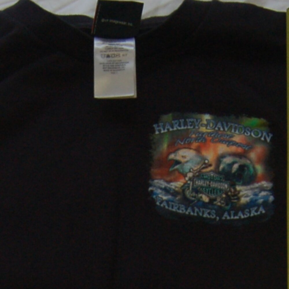 Vintage Men's Black Long Sleeve Harley Davidson t-shirt